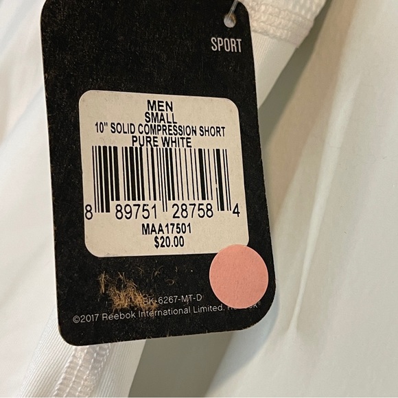 Reebok Men’s Solid Compression Briefs Pure White Small NWT - Picture 3 of 4